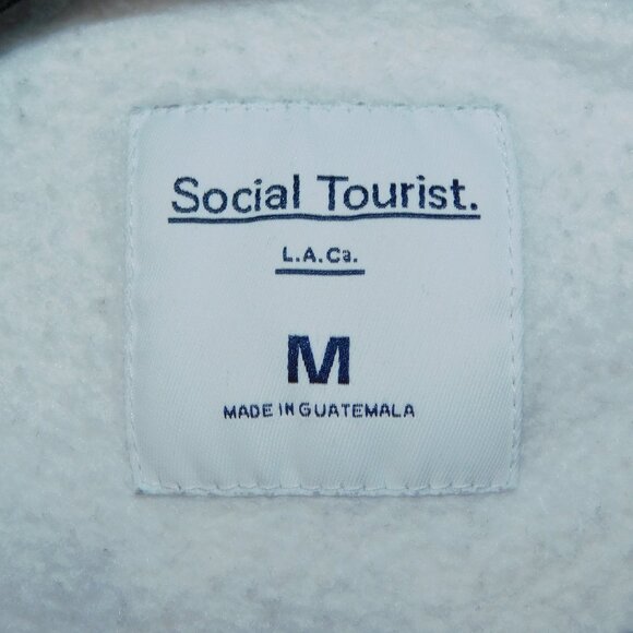 Social Tourist Womens M Black White Crop Hoodie  Greetings from the Algorithm - Picture 4 of 11